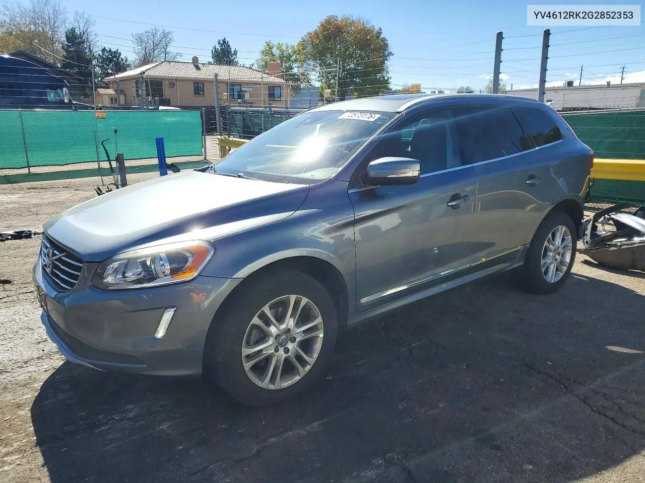 VOLVO XC60 2016, VIN YV4612RK2G2852353