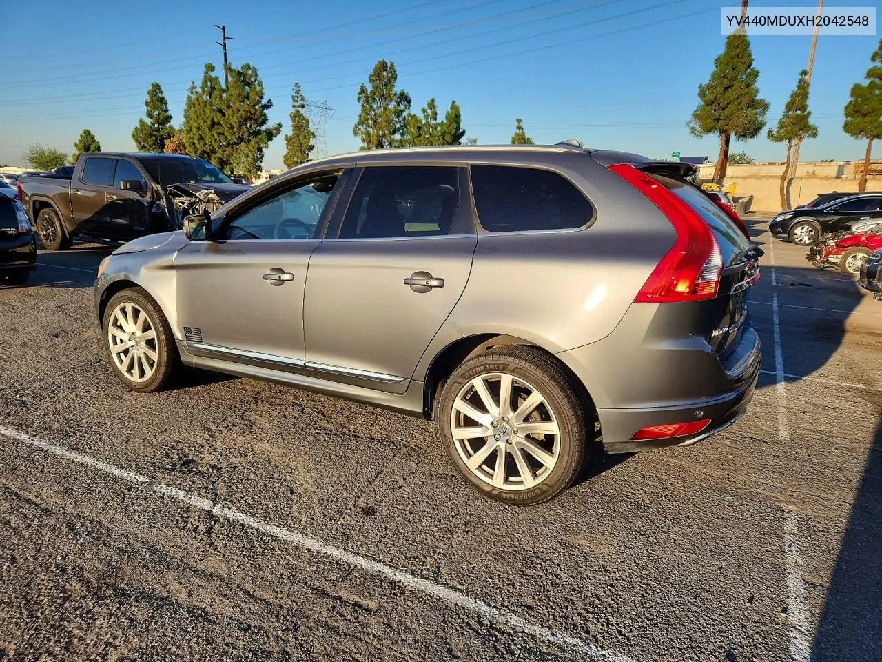 2017 VOLVO XC60 VIN YV440MDUXH2042548 — фото 2