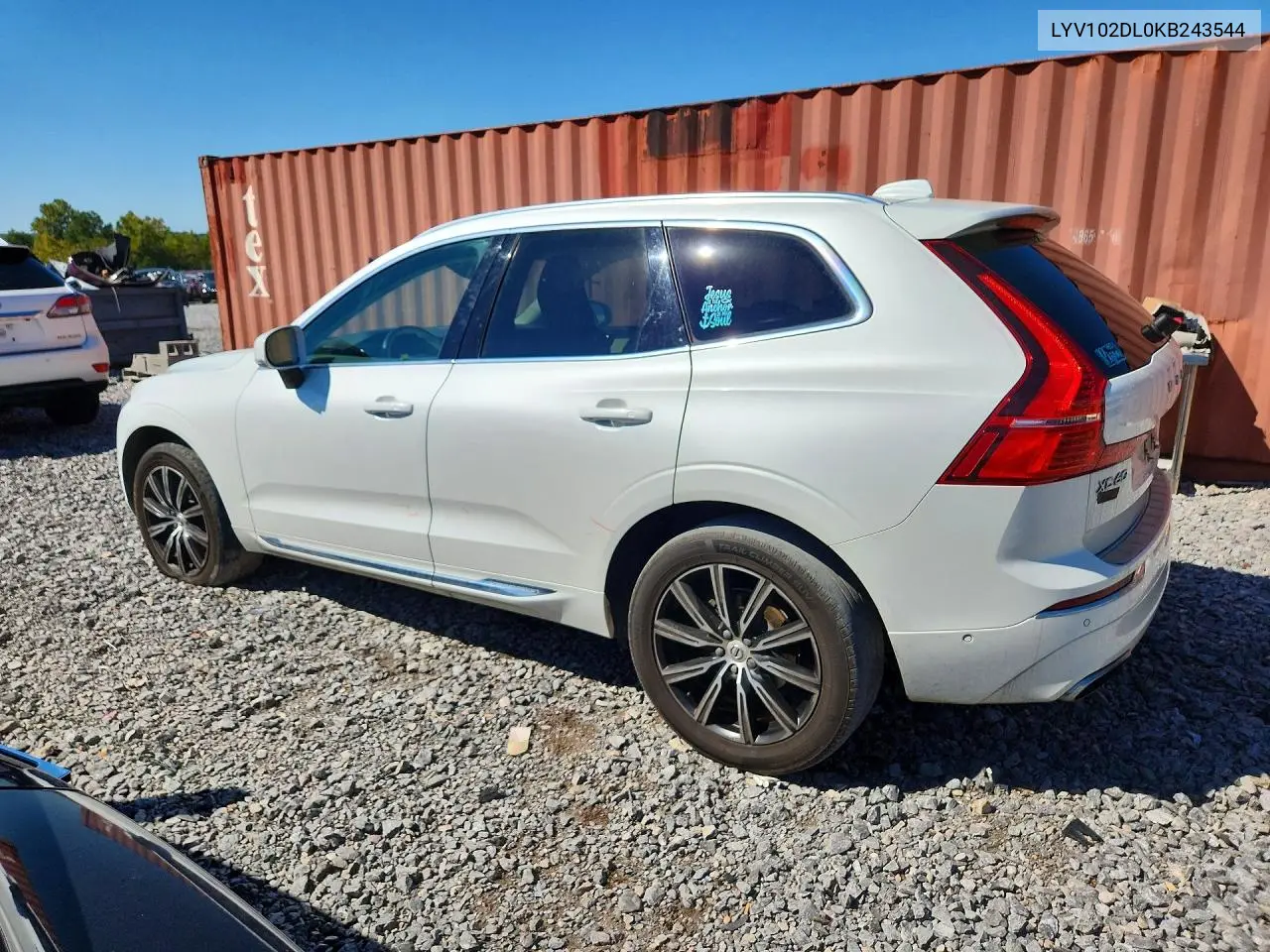 2019 VOLVO XC60 VIN LYV102DL0KB243544 — фото 2