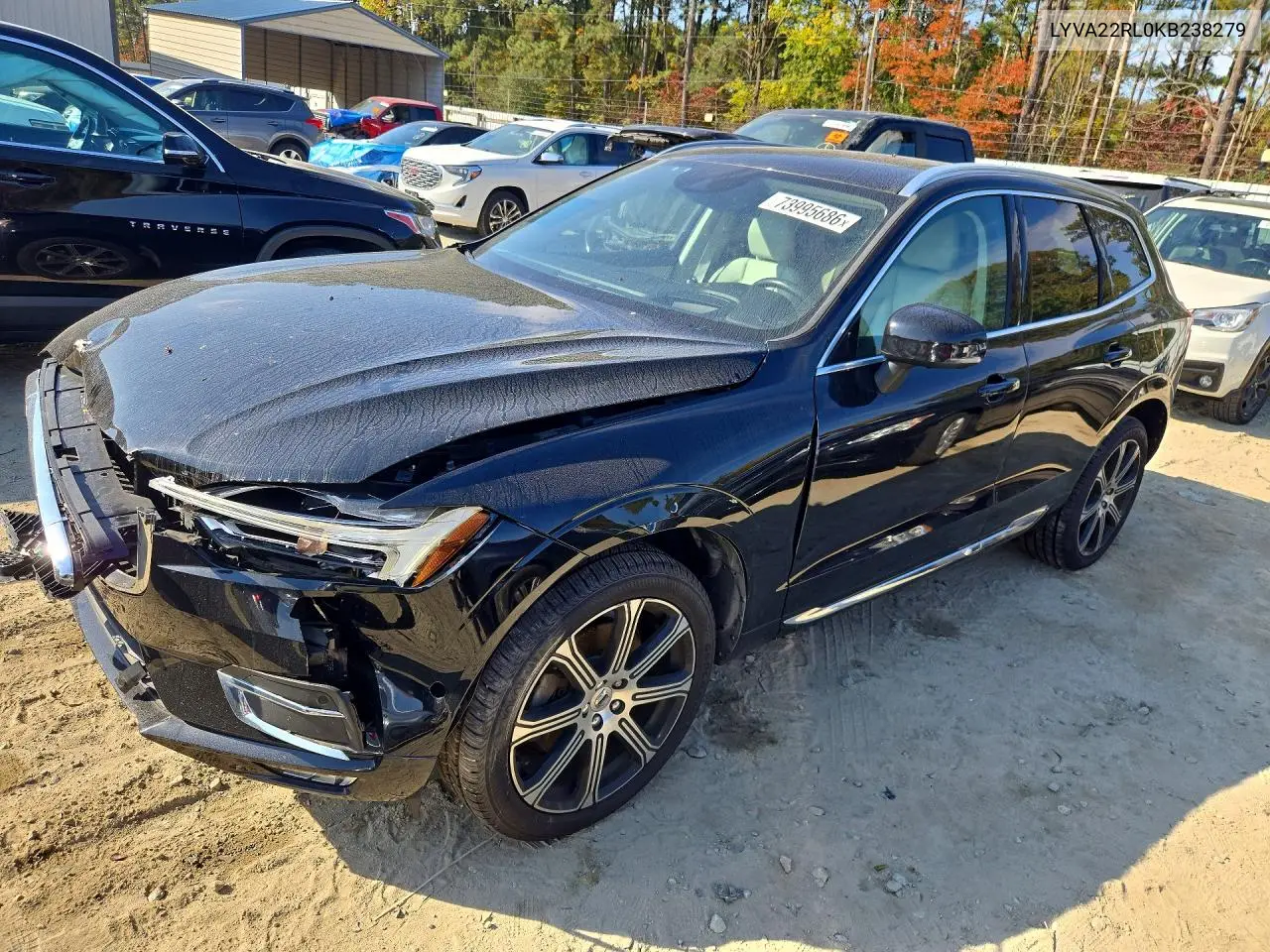 VOLVO XC60 2019, VIN LYVA22RL0KB238279