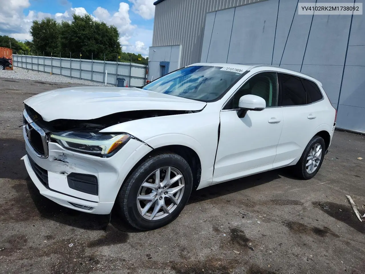 VOLVO XC60 2021, VIN YV4102RK2M1738092