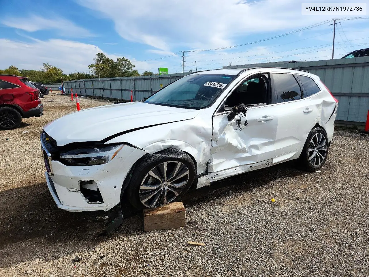 VOLVO XC60 2022, VIN YV4L12RK7N1972736