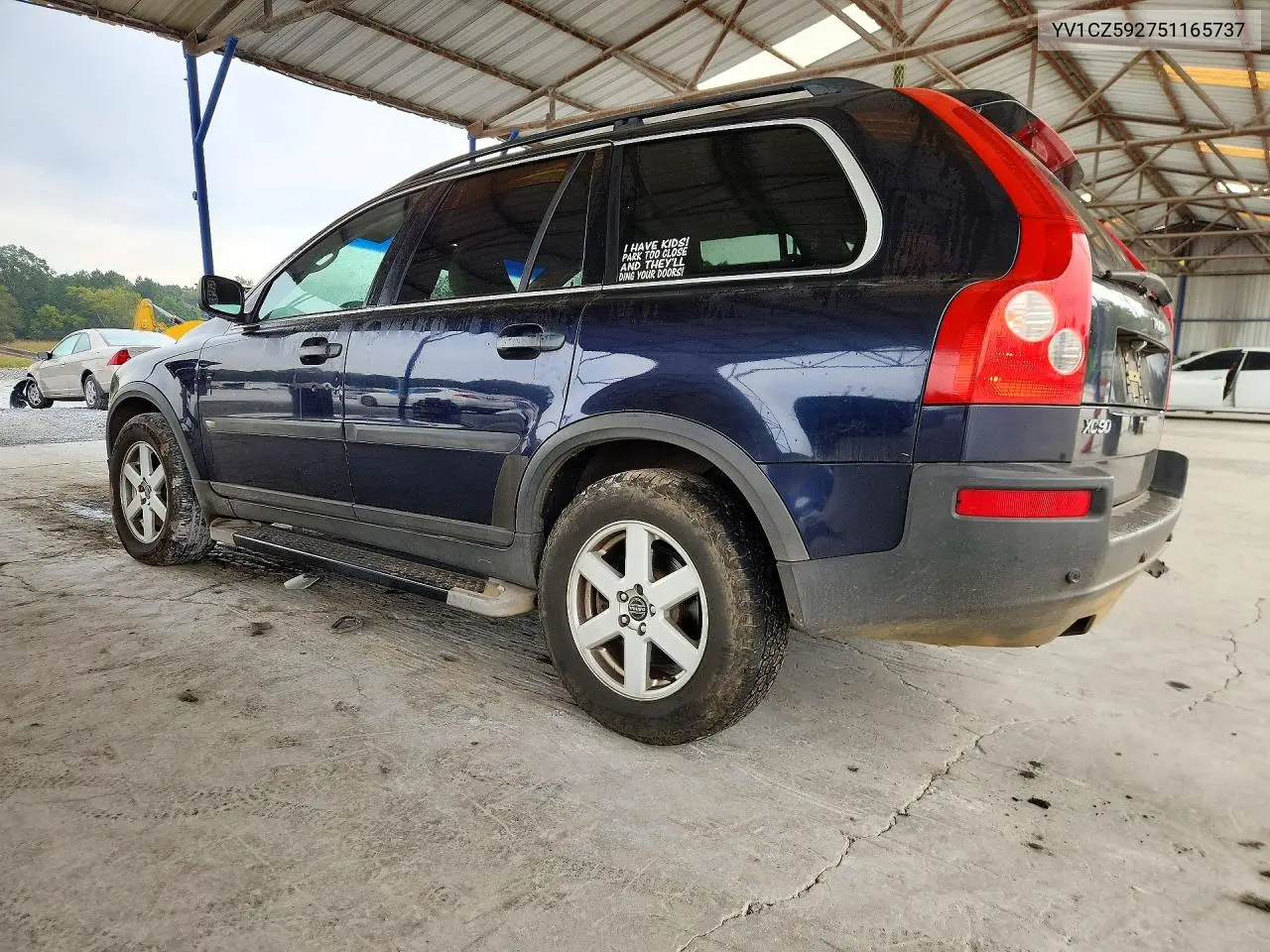 2005 VOLVO XC90 VIN YV1CZ592751165737 — фото 2