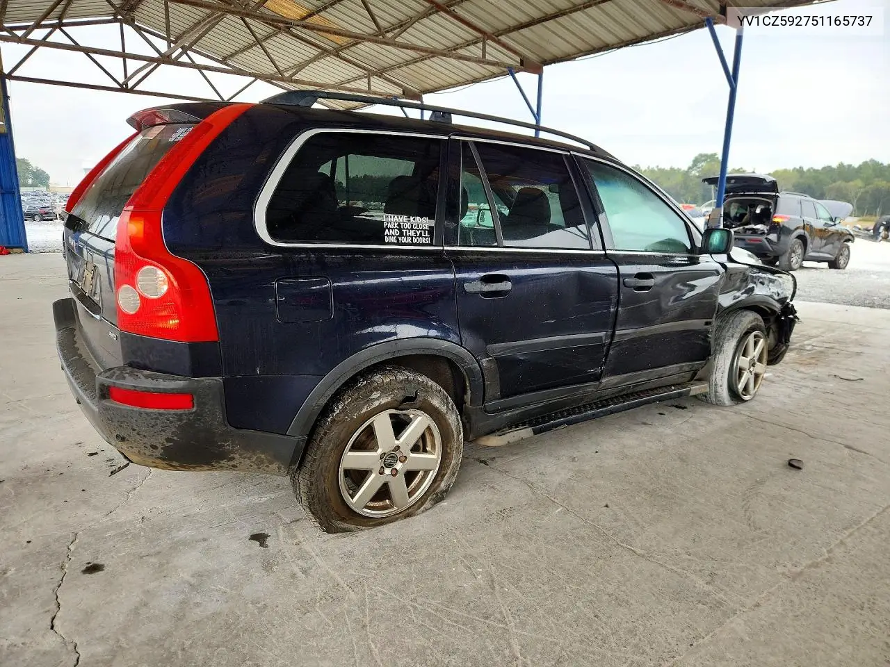 2005 VOLVO XC90 VIN YV1CZ592751165737 — фото 3