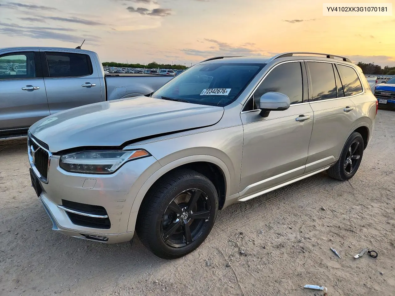 VOLVO XC90 2016, VIN YV4102XK3G1070181