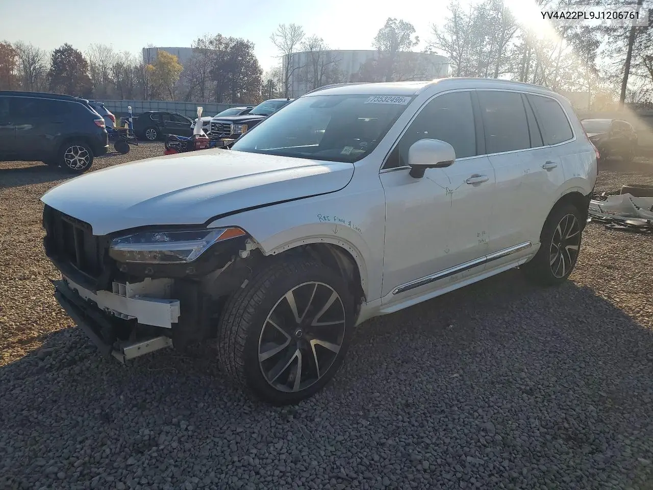 VOLVO XC90 2018, VIN YV4A22PL9J1206761