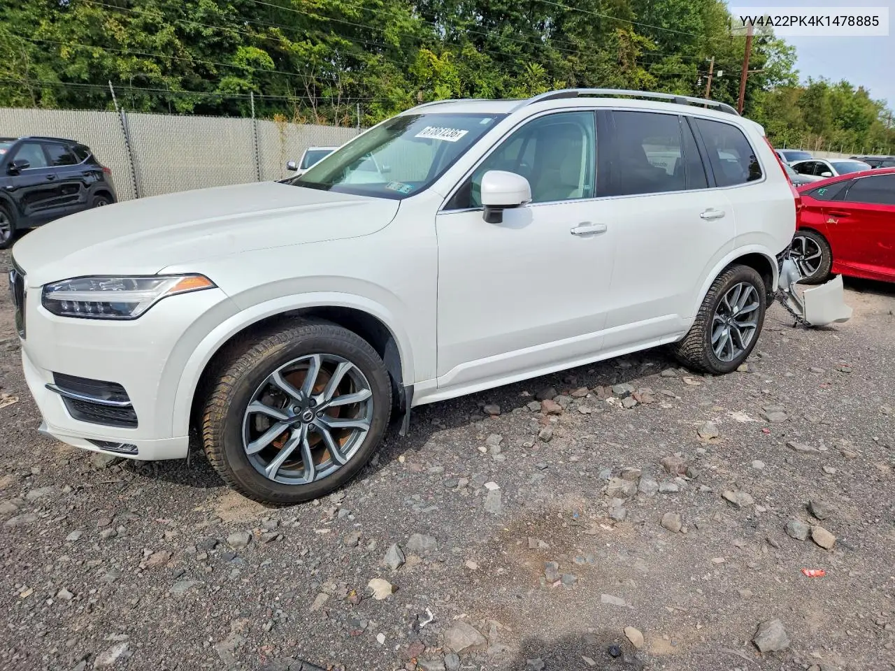 VOLVO XC90 2019, VIN YV4A22PK4K1478885