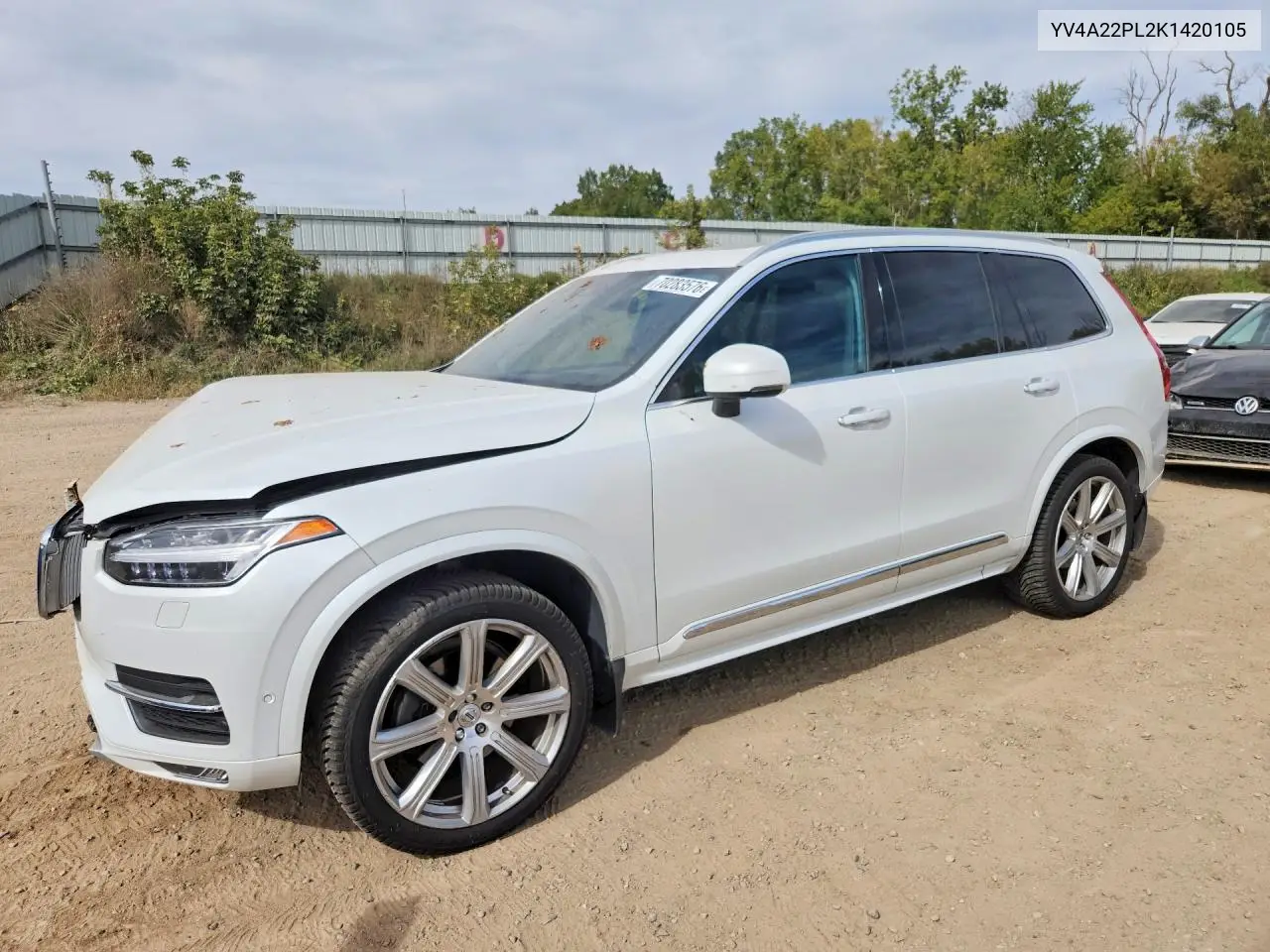 VOLVO XC90 2019, VIN YV4A22PL2K1420105