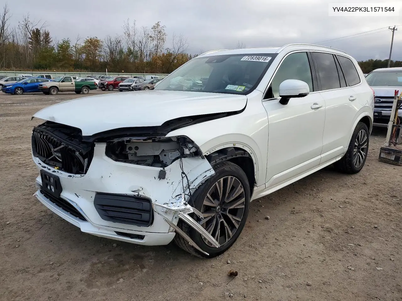 VOLVO XC90 2020, VIN YV4A22PK3L1571544