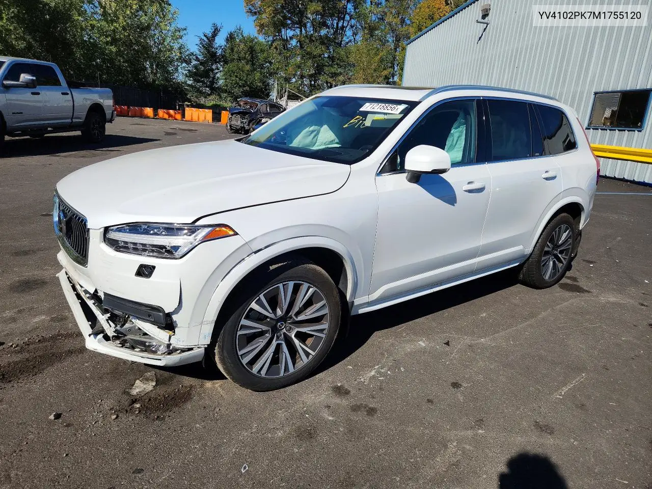 VOLVO XC90 2021, VIN YV4102PK7M1755120