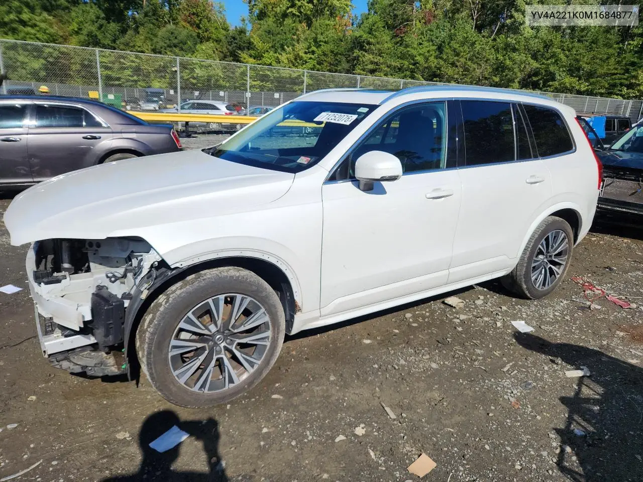 VOLVO XC90 2021, VIN YV4A221K0M1684877