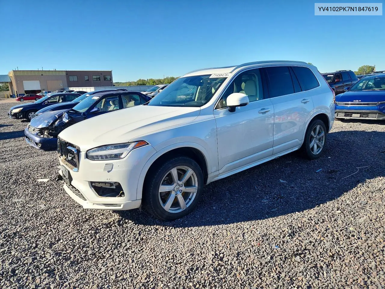 VOLVO XC90 2022, VIN YV4102PK7N1847619