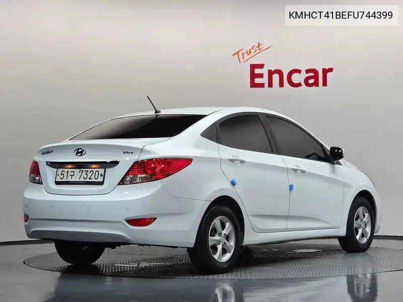 2014 HYUNDAI ACCENT VIN KMHCT41BEFU744399 — фото 2