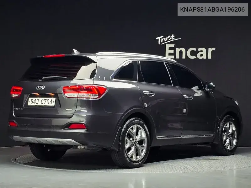 2016 KIA SORENTO VIN KNAPS81ABGA196206 — фото 2