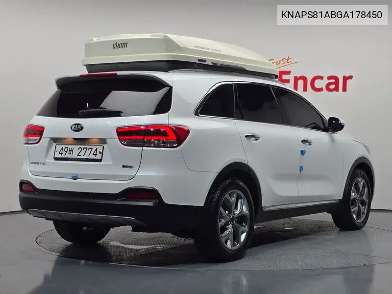 KIA SORENTO 2016, VIN KNAPS81ABGA178450