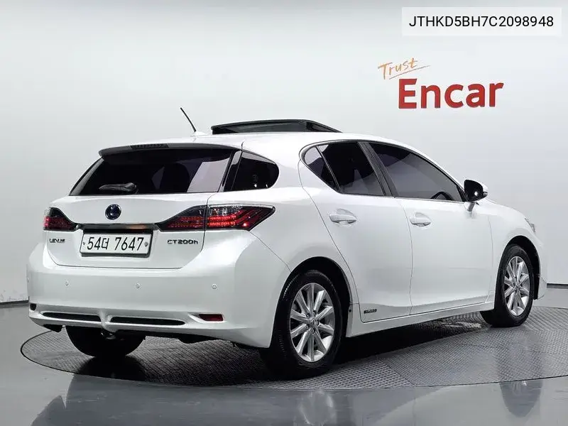 LEXUS CT 2012, VIN JTHKD5BH7C2098948