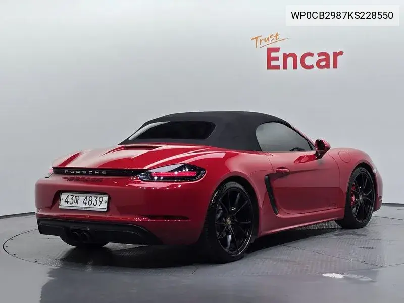 2019 PORSCHE N/A VIN WP0CB2987KS228550 — фото 2