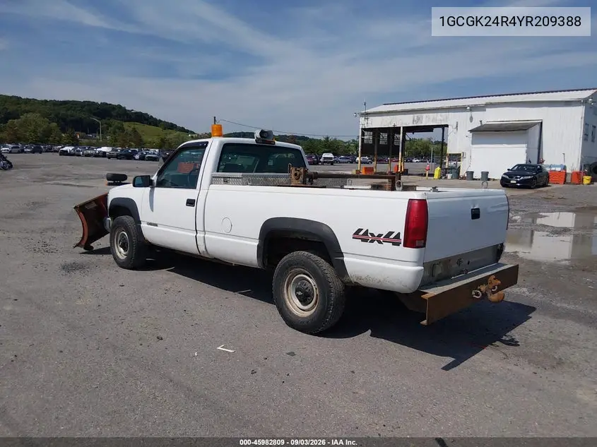 2000 CHEVROLET GMT-400 VIN 1GCGK24R4YR209388 — фото 3