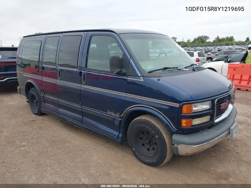 GMC SAVANA 2000, VIN 1GDFG15R8Y1219695