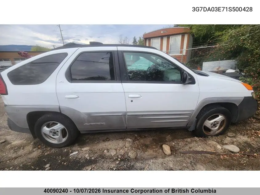 2001 PONTIAC AZTEK VIN 3G7DA03E71S500428 — фото 12
