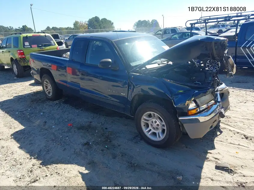 DODGE DAKOTA 2001, VIN 1B7GL22X81S188008