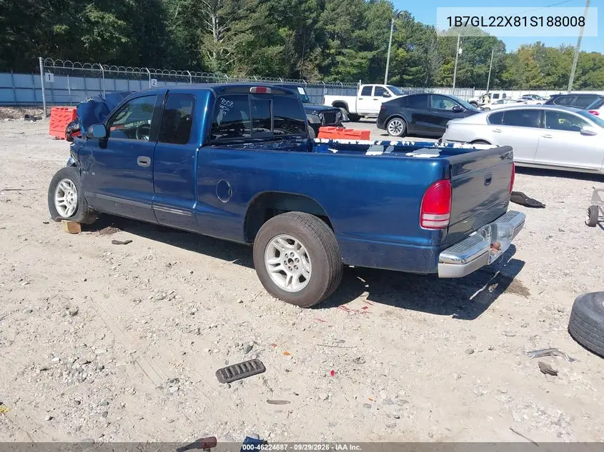 2001 DODGE DAKOTA VIN 1B7GL22X81S188008 — фото 3