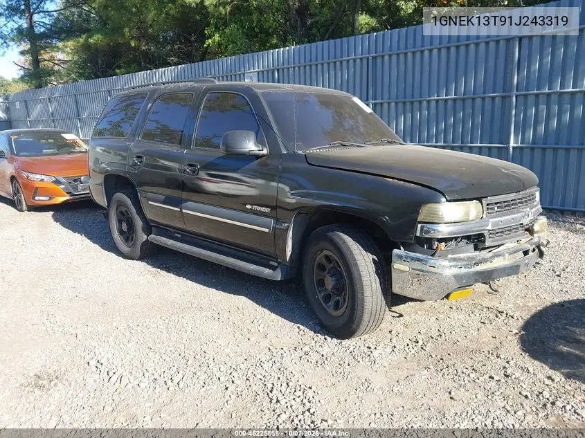 CHEVROLET TAHOE 2001, VIN 1GNEK13T91J243319
