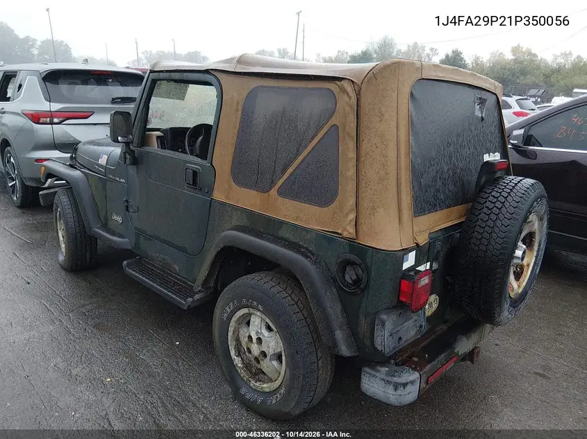 2001 JEEP WRANGLER VIN 1J4FA29P21P350056 — фото 3