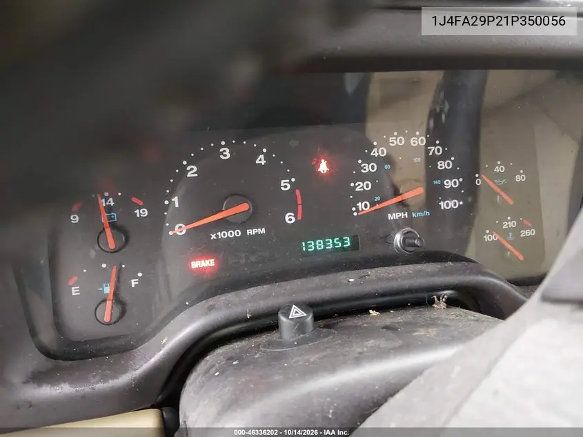 2001 JEEP WRANGLER VIN 1J4FA29P21P350056 — фото 7