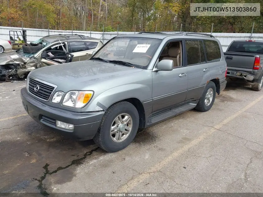 2001 LEXUS LX VIN JTJHT00W513503860 — фото 2