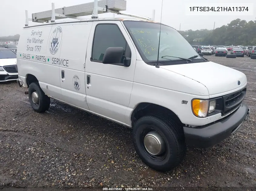 FORD ECONOLINE 2001, VIN 1FTSE34L21HA11374