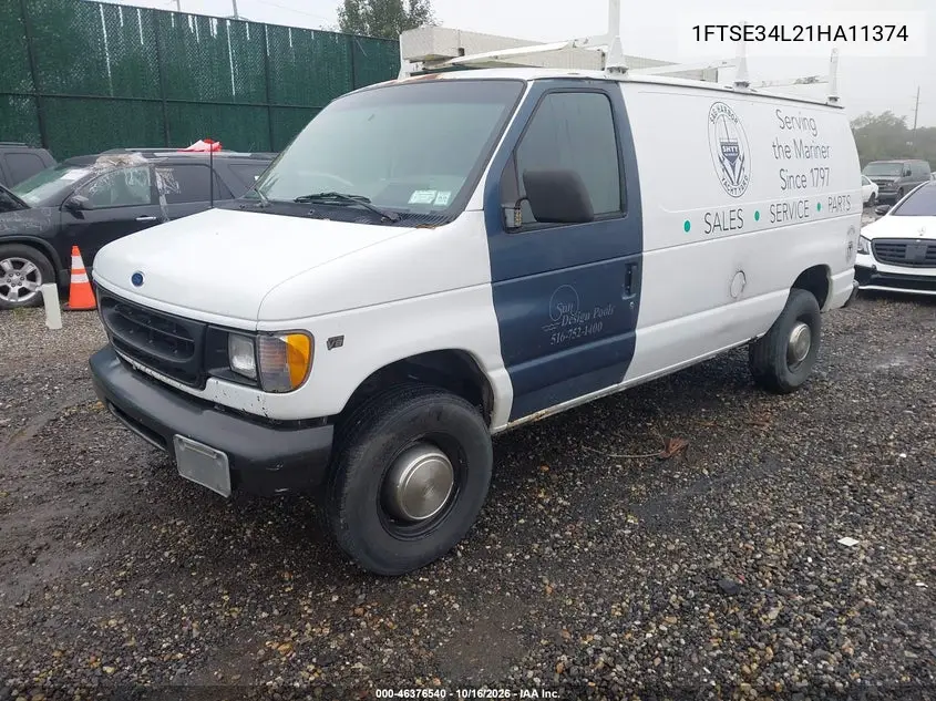 2001 FORD ECONOLINE VIN 1FTSE34L21HA11374 — фото 2