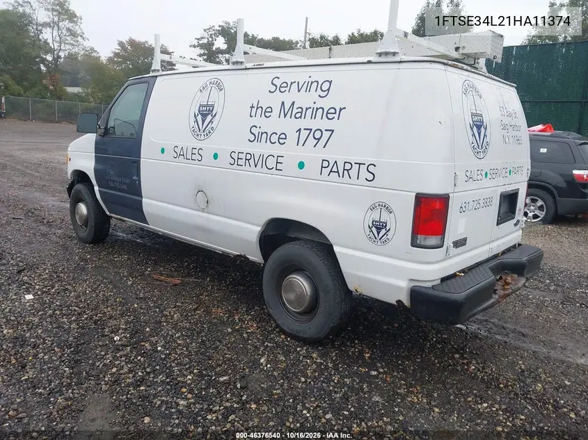 2001 FORD ECONOLINE VIN 1FTSE34L21HA11374 — фото 3