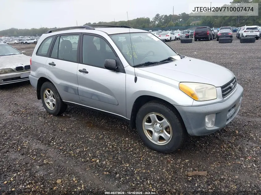 TOYOTA RAV 4 2001, VIN JTEGH20V710007474