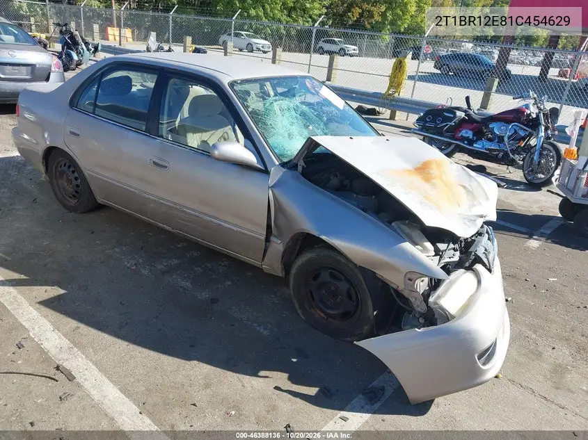 TOYOTA COROLLA 2001, VIN 2T1BR12E81C454629