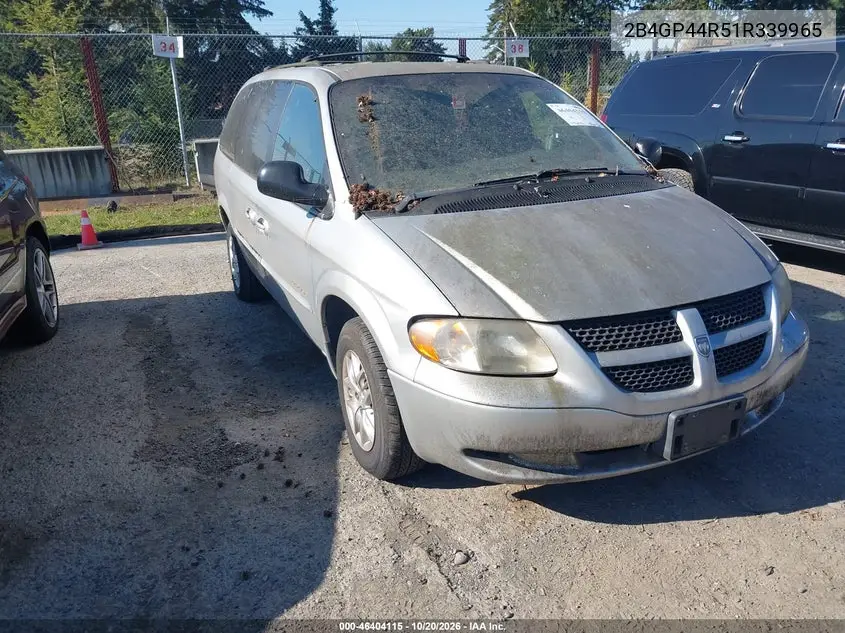DODGE CARAVAN 2001, VIN 2B4GP44R51R339965