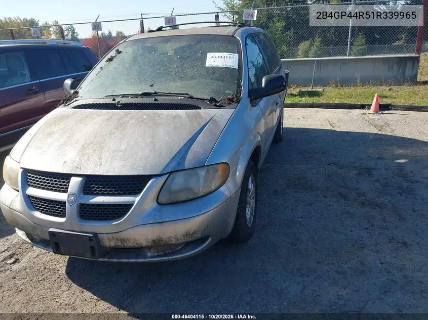 2001 DODGE CARAVAN VIN 2B4GP44R51R339965 — фото 2
