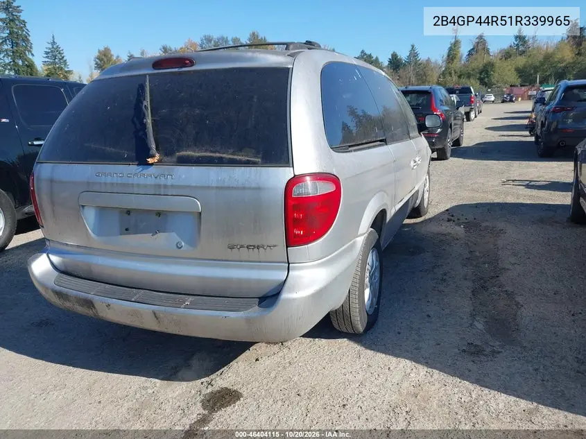 2001 DODGE CARAVAN VIN 2B4GP44R51R339965 — фото 4