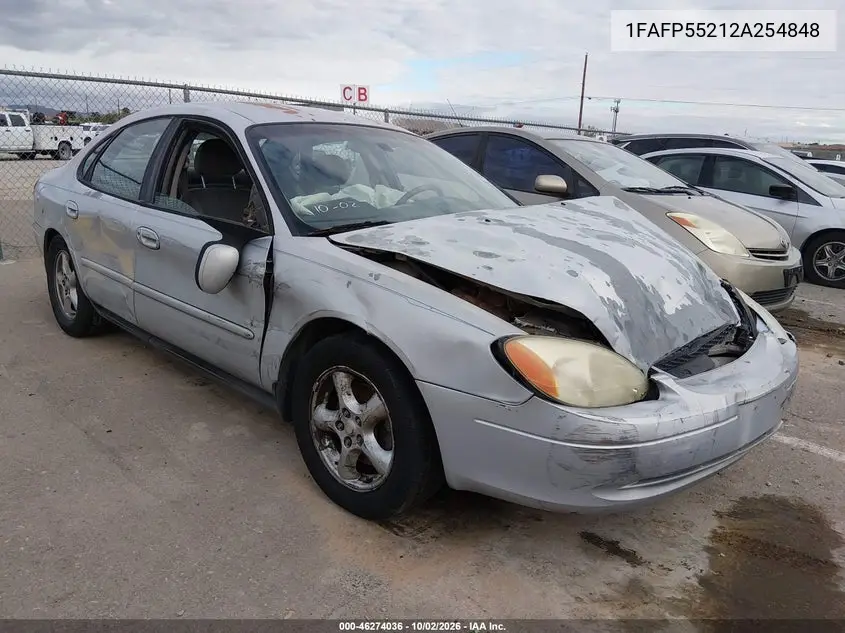 FORD TAURUS 2002, VIN 1FAFP55212A254848