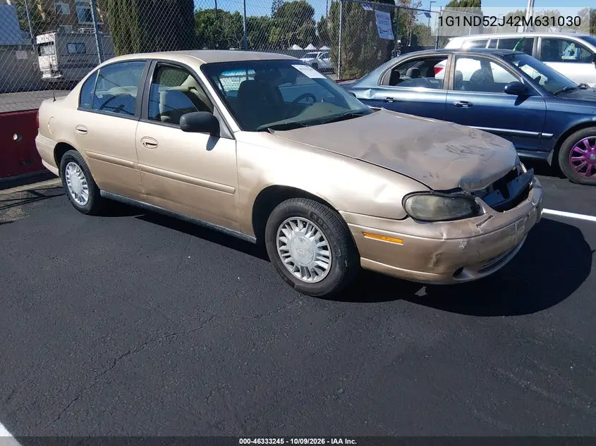 CHEVROLET MALIBU 2002, VIN 1G1ND52J42M631030