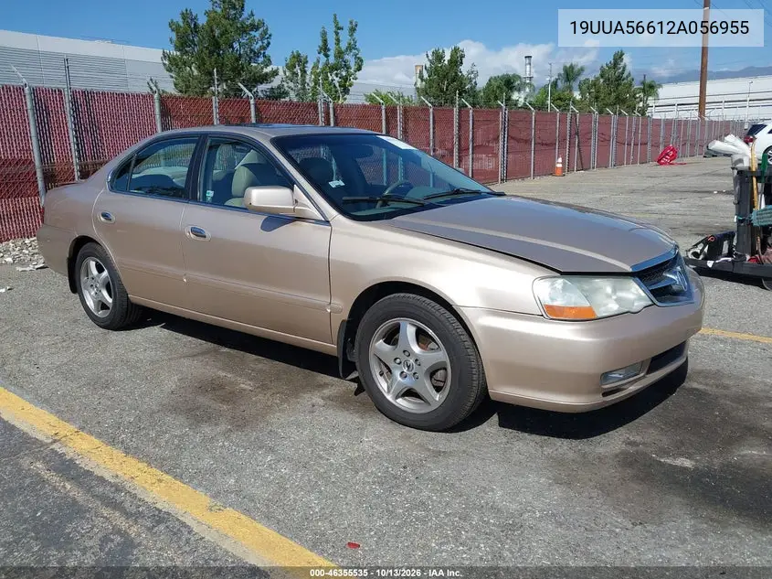ACURA TL 2002, VIN 19UUA56612A056955