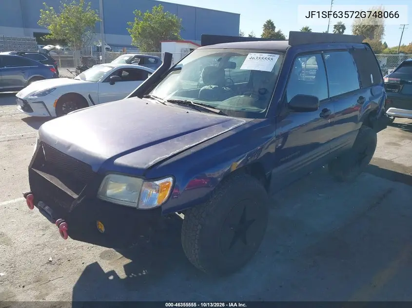 2002 SUBARU FORESTER VIN JF1SF63572G748066 — фото 2