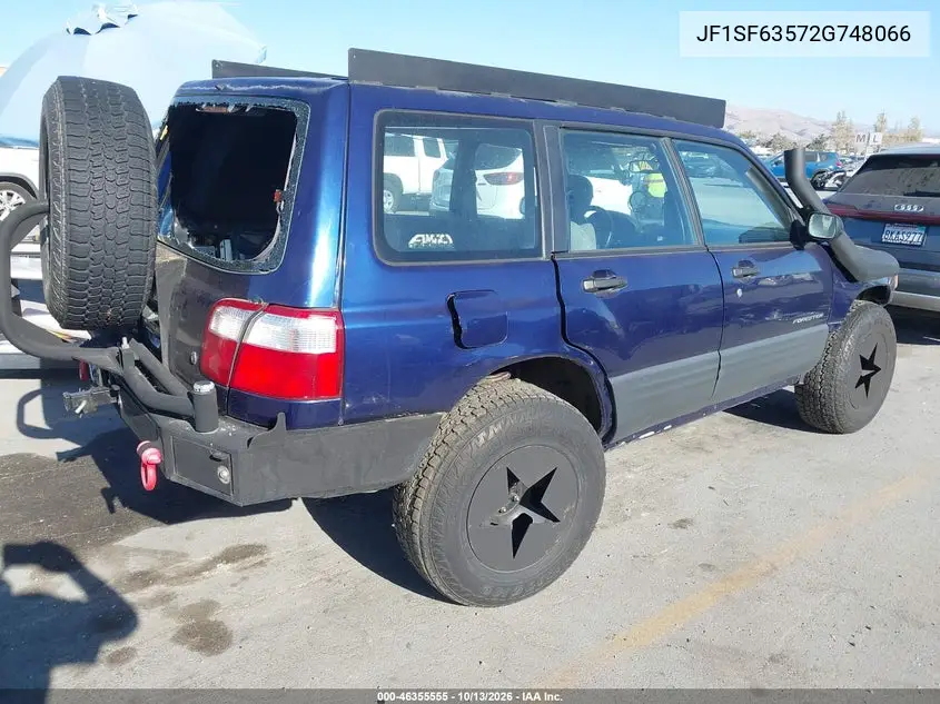 2002 SUBARU FORESTER VIN JF1SF63572G748066 — фото 4