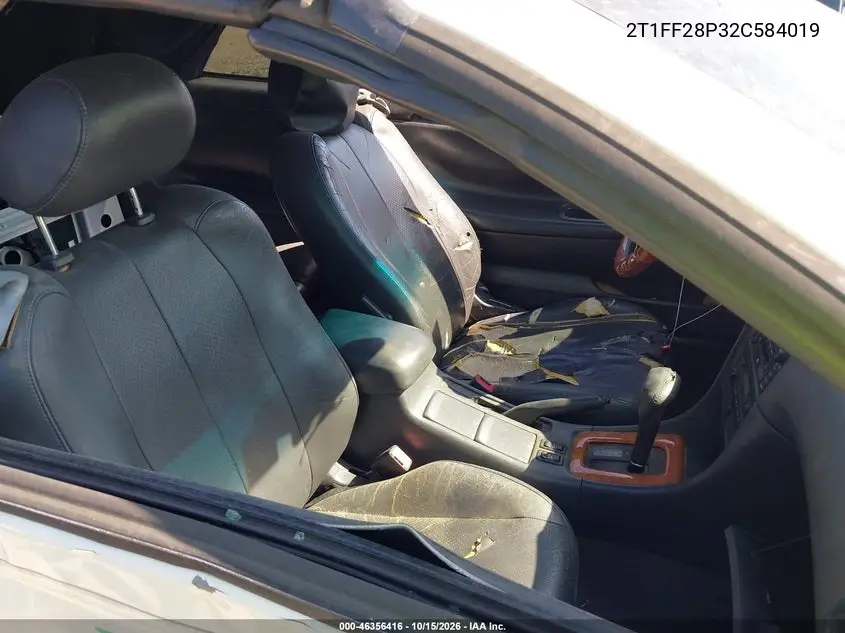 2002 TOYOTA CAMRY SOLARA VIN 2T1FF28P32C584019 — фото 5