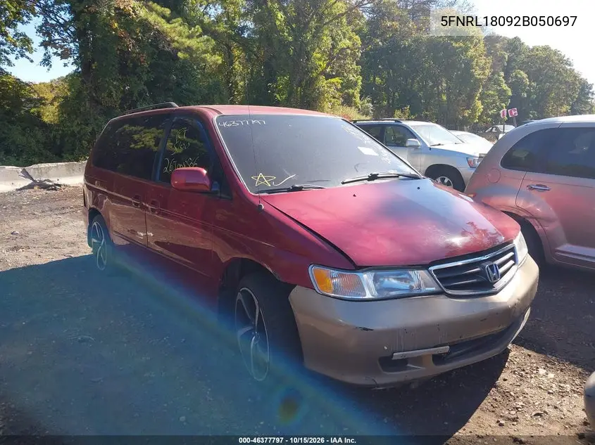 HONDA ODYSSEY 2002, VIN 5FNRL18092B050697