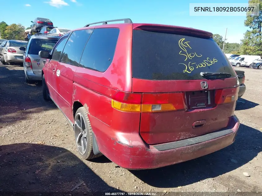 2002 HONDA ODYSSEY VIN 5FNRL18092B050697 — фото 3
