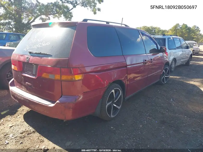 2002 HONDA ODYSSEY VIN 5FNRL18092B050697 — фото 4