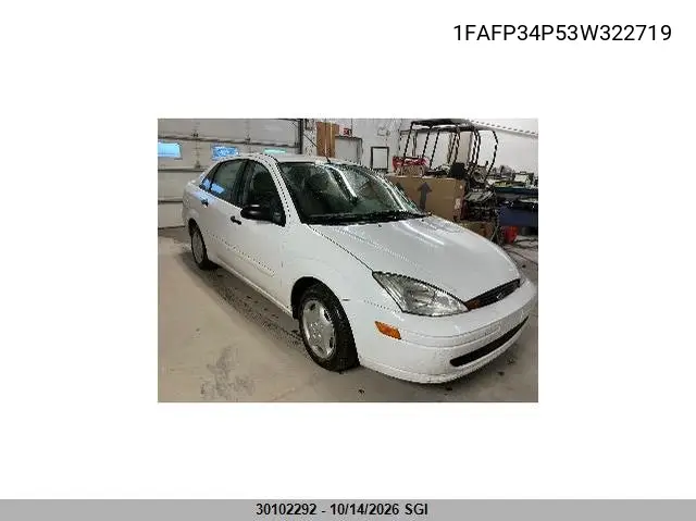 FORD FOCUS 2003, VIN 1FAFP34P53W322719