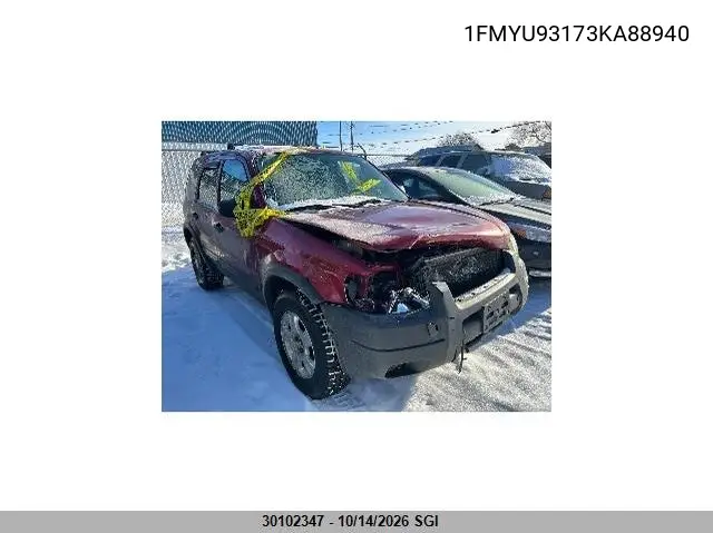 FORD ESCAPE 2003, VIN 1FMYU93173KA88940