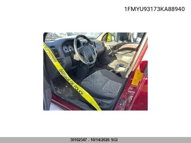 2003 FORD ESCAPE VIN 1FMYU93173KA88940 — фото 5